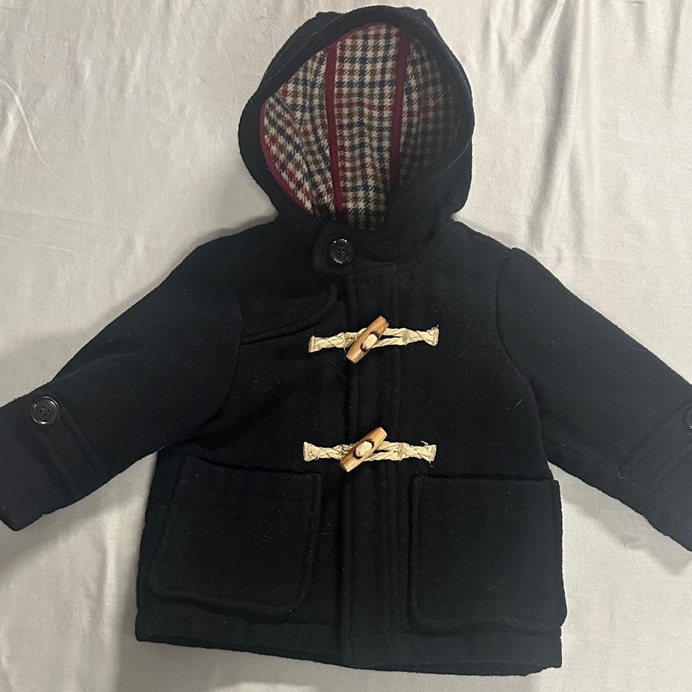 ⭐️ Zara Black Kids Toggle Peak Coat Jacket